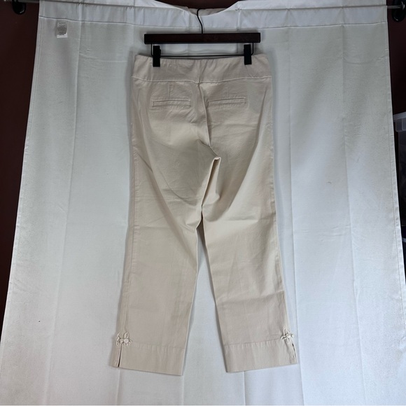 SOFT SURROUNDINGS Women’s Size M Pants Capri Crop Pull-On Style Tan Stretch - Picture 9 of 14